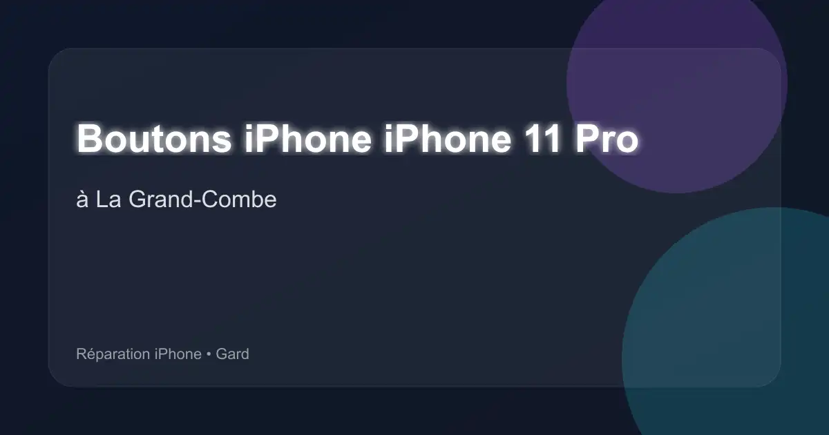 Boutons iPhone iPhone 11 Pro à La Grand-Combe (Gard)