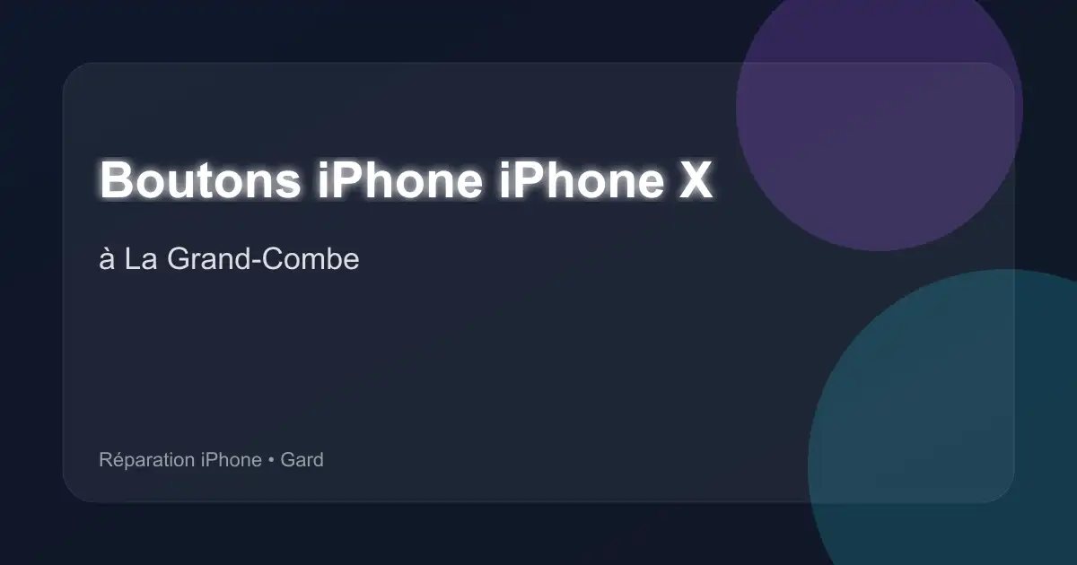 Boutons iPhone iPhone X à La Grand-Combe (Gard)