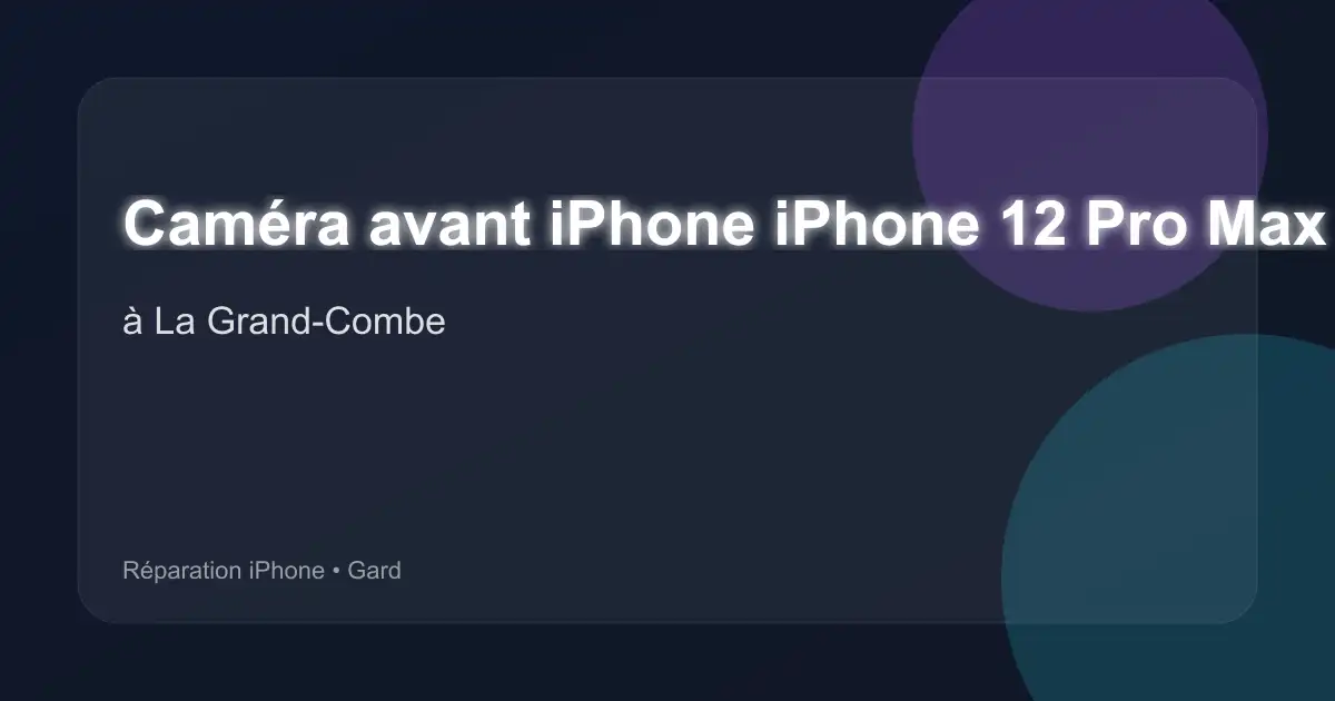 Caméra avant iPhone iPhone 12 Pro Max à La Grand-Combe (Gard)