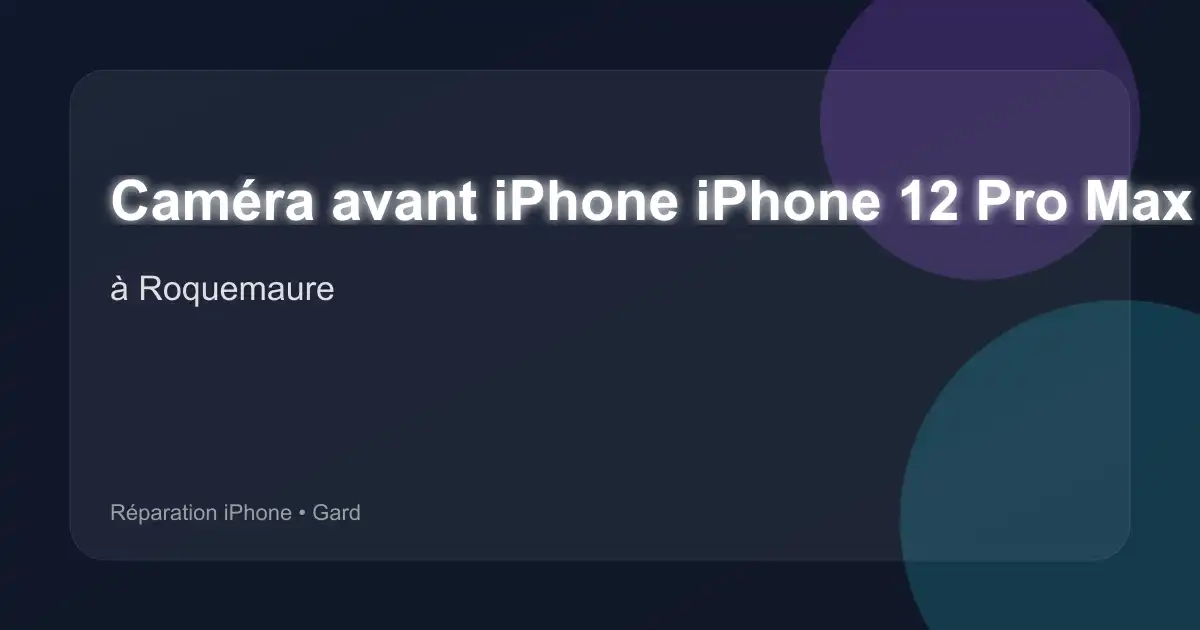Caméra avant iPhone iPhone 12 Pro Max à Roquemaure (Gard)