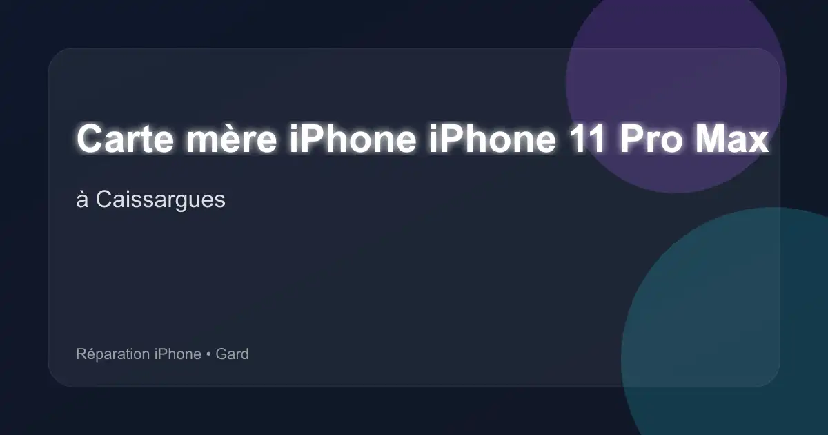 Carte mère iPhone iPhone 11 Pro Max à Caissargues (Gard)