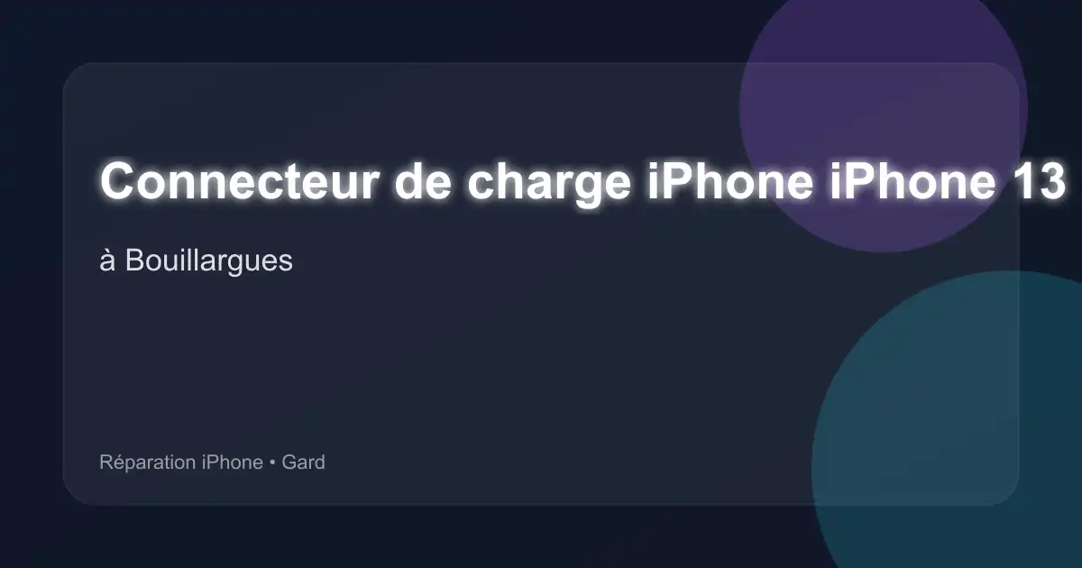 Connecteur de charge iPhone iPhone 13 mini à Bouillargues (Gard)