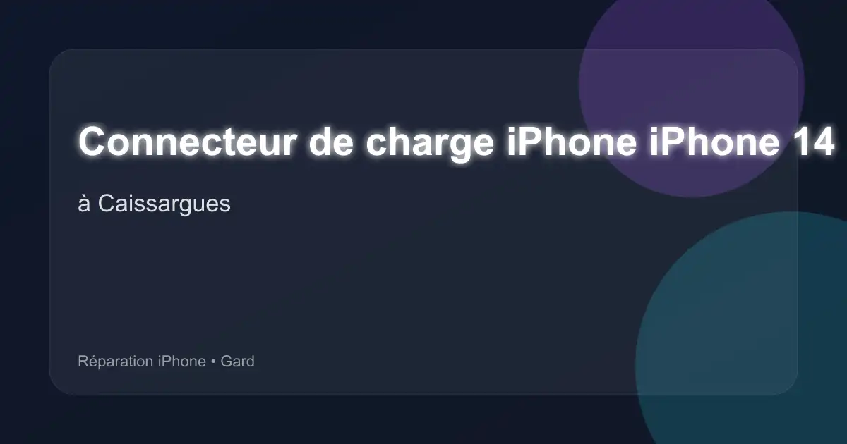 Connecteur de charge iPhone iPhone 14 Plus à Caissargues (Gard)