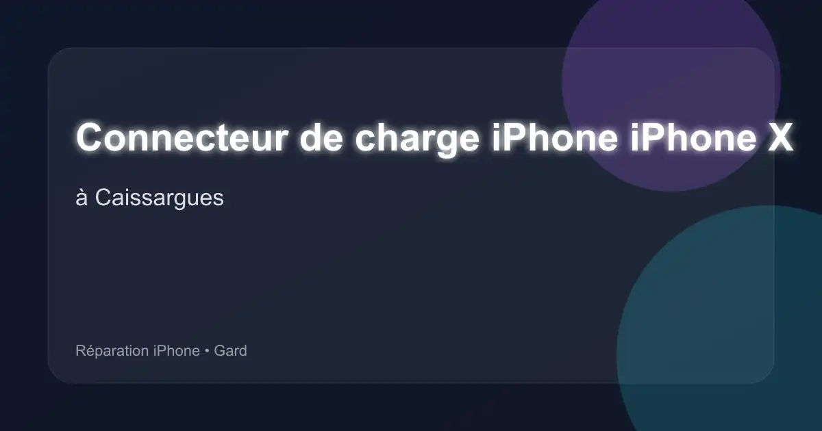 Connecteur de charge iPhone iPhone X à Caissargues (Gard)