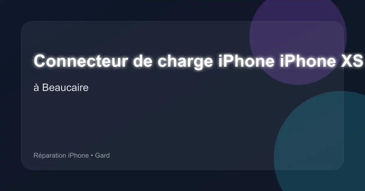 Connecteur de charge iPhone iPhone XS Max à Beaucaire (Gard)