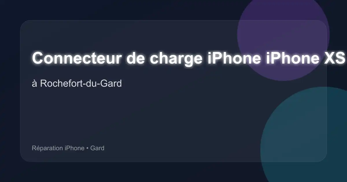 Connecteur de charge iPhone iPhone XS à Rochefort-du-Gard (Gard)