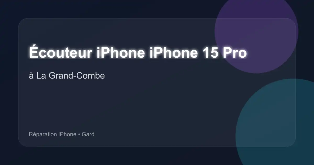 Écouteur iPhone iPhone 15 Pro à La Grand-Combe (Gard)