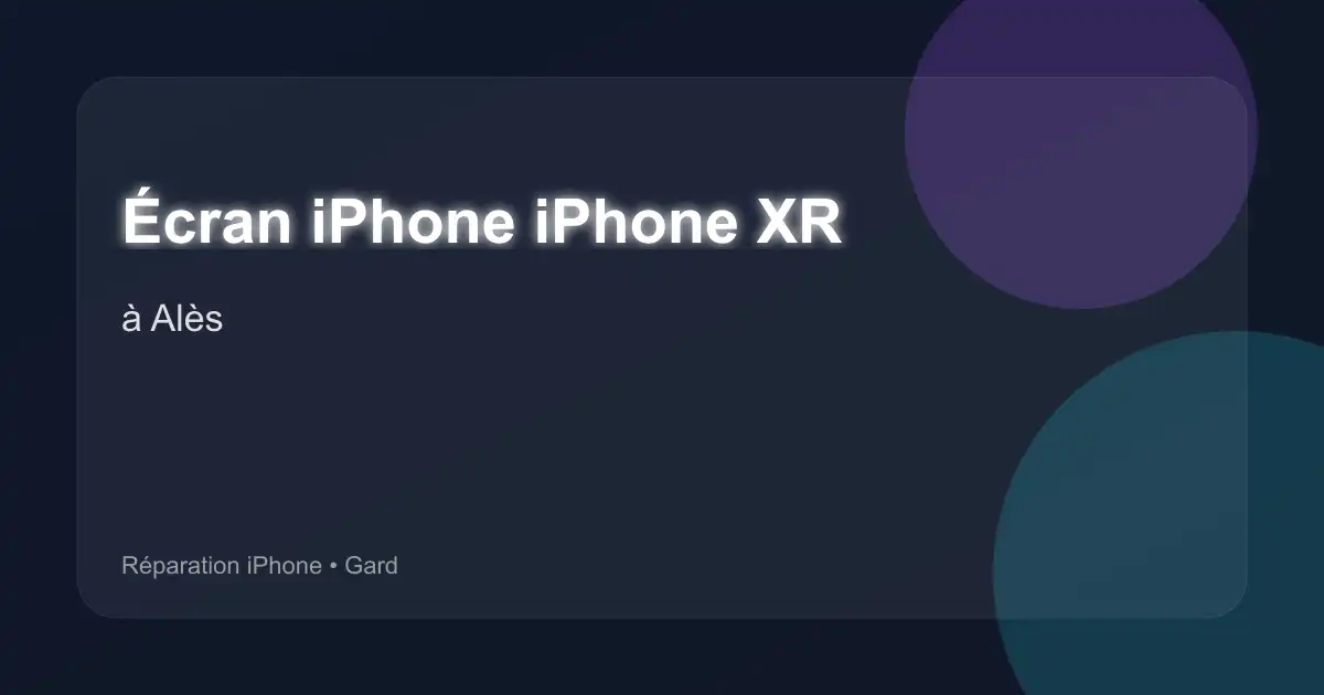 Écran iPhone iPhone XR à Alès (Gard)
