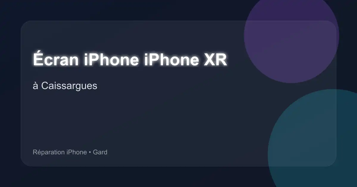 Écran iPhone iPhone XR à Caissargues (Gard)