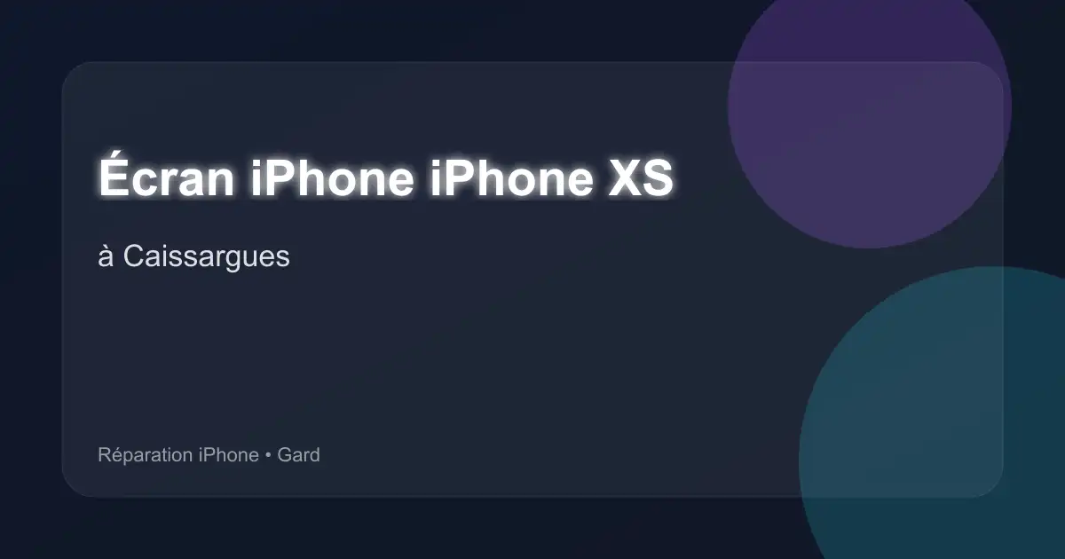 Écran iPhone iPhone XS à Caissargues (Gard)