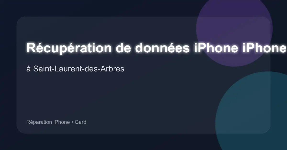 Récupération de données iPhone iPhone 12 mini à Saint-Laurent-des-Arbres (Gard)