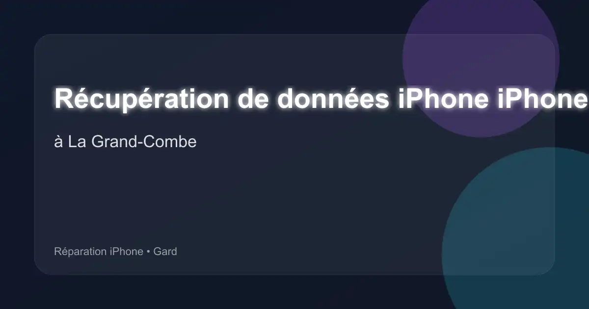 Récupération de données iPhone iPhone 14 à La Grand-Combe (Gard)