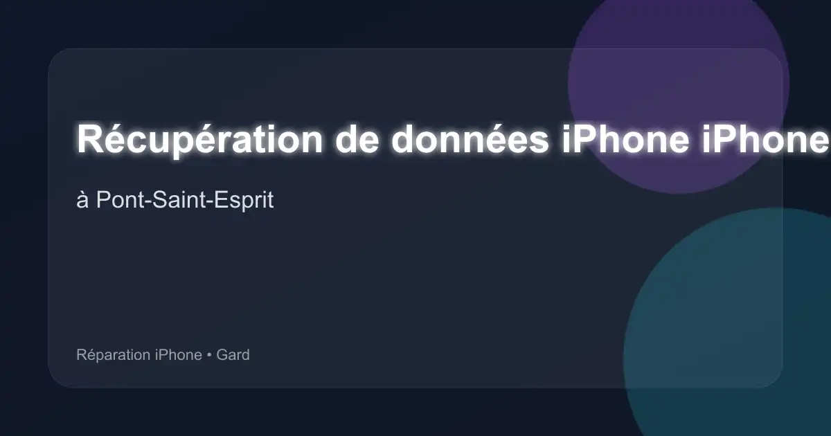Récupération de données iPhone iPhone 14 Pro à Pont-Saint-Esprit (Gard)