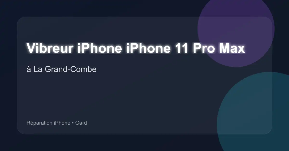 Vibreur iPhone iPhone 11 Pro Max à La Grand-Combe (Gard)